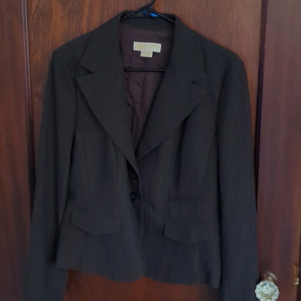 Michael Michael Kors Charcoal Gray Business Professional Blazer Size 12